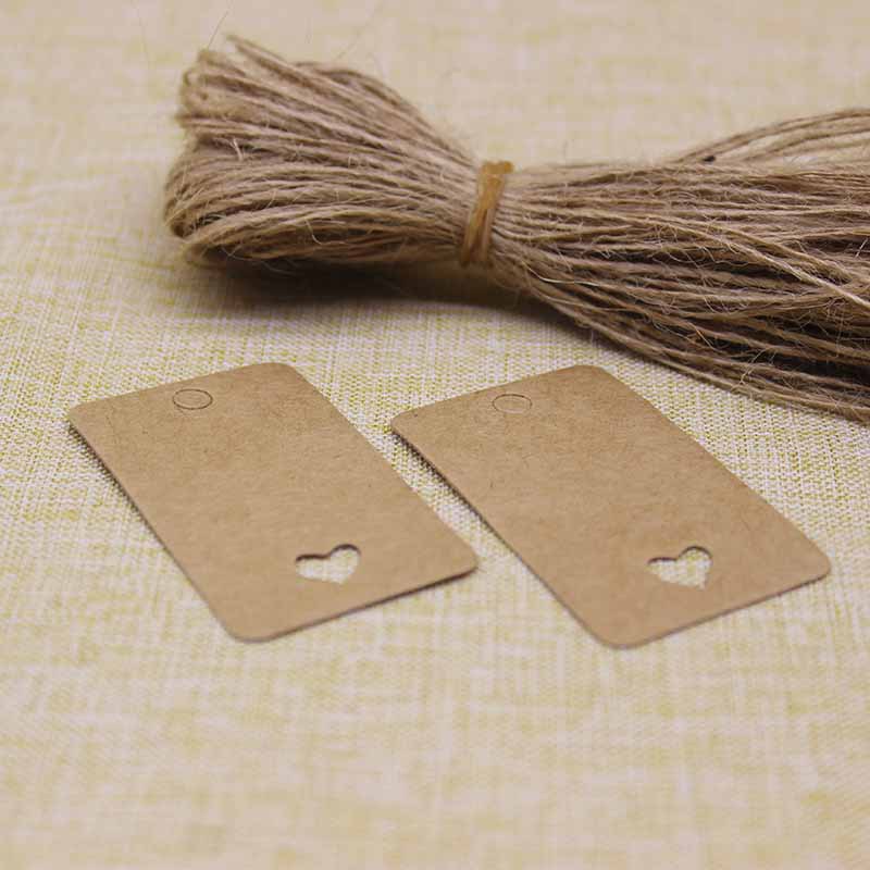 Cross-border supply of new 5x 3cm Kraft paper small tag DIY Handmade gift baking white card label