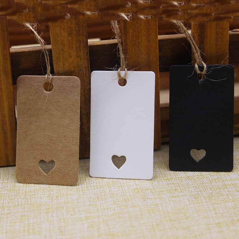 Cross-border supply of new 5x 3cm Kraft paper small tag DIY Handmade gift baking white card label