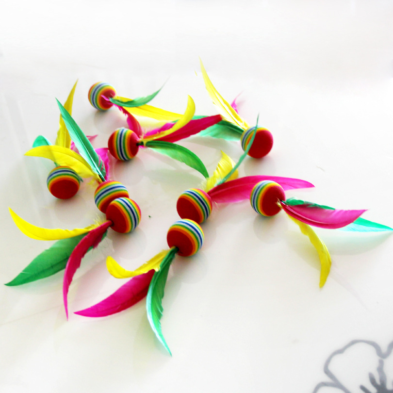 High Elastic Big Head Ball Board Badminton Three-Hair Shuttlecock Sponge Ball Durable Big Head Three-Hair Ball Manufacturer Ready for Indoor Use