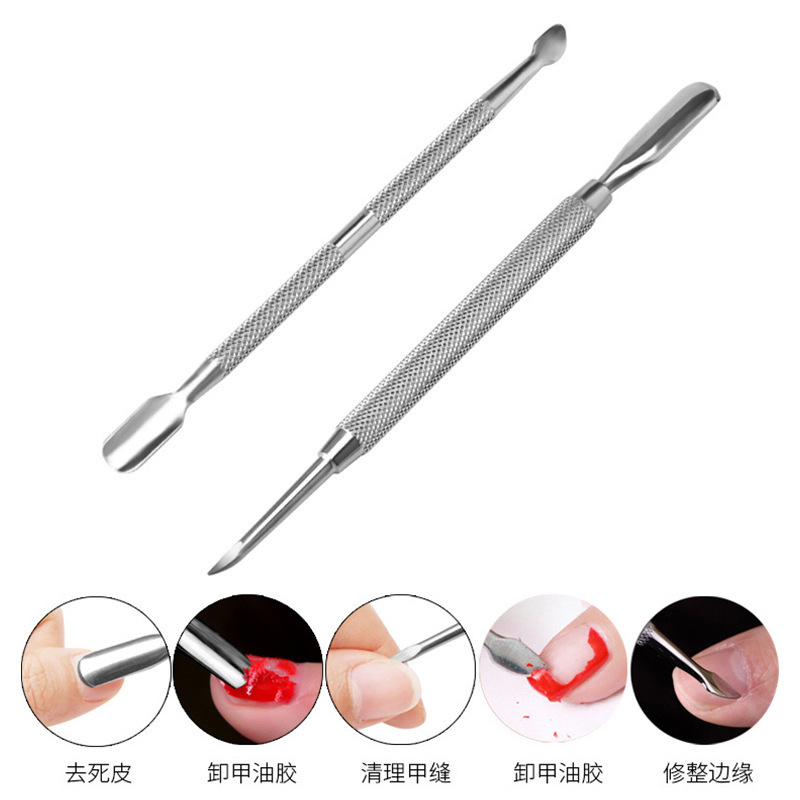 Cross-Border Hot-Selling Manicure Care and Dead Skin Three-Piece Set Stainless Steel Dead Skin Pusher Dead Skin Scissors Dead Skin Pliers Manicure Tools