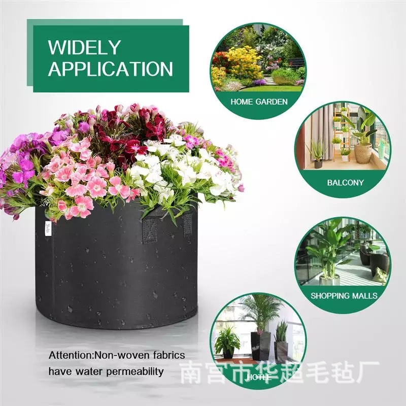 Felt planting bucket can supply black non-woven bags various sizes of plant bags spot supply garden nursery bags