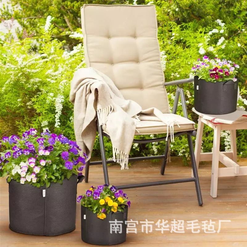 Felt planting bucket can supply black non-woven bags various sizes of plant bags spot supply garden nursery bags