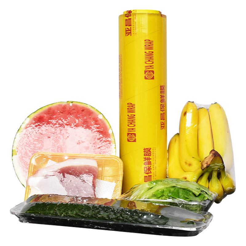 Disposable Cling Film Commercial Pvc Large Roll Supermarket Minimum Order Multi-Functional Restaurant Refrigerator Packaging Film