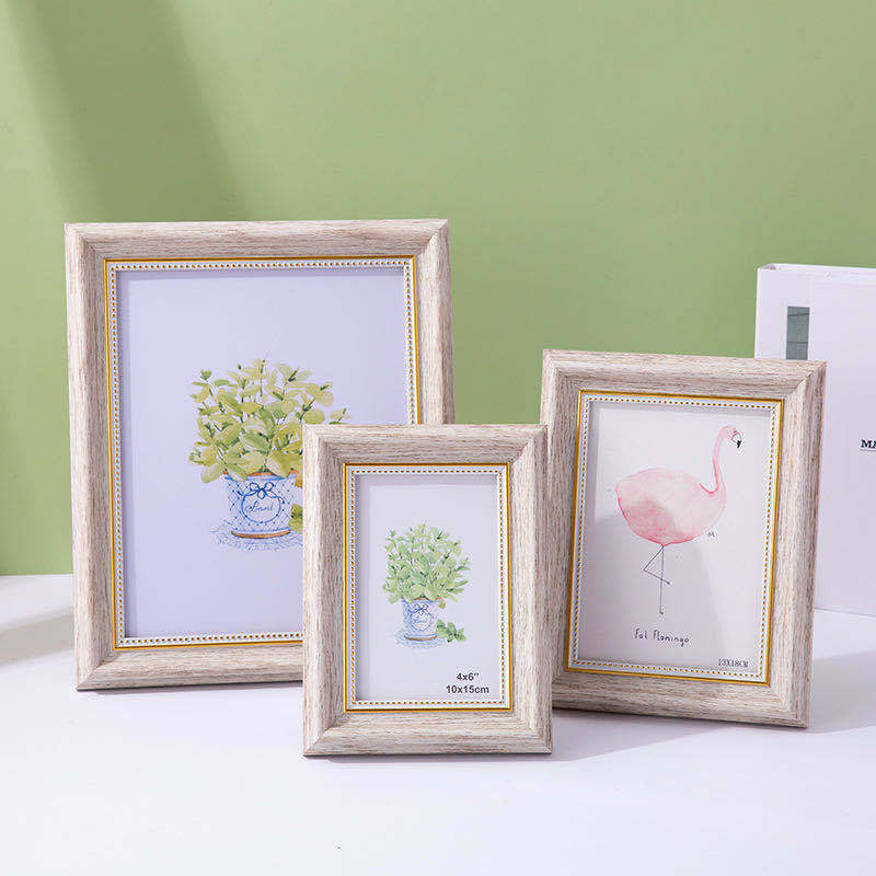 Nordic Retro Photo Frame for Tabletop or Wall Hanging 7inch Framed Ps Picture Frames Children's Photo Frame Manufacturer A3A4 Frame Processing