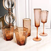 Nordic Phnom Penh Hammered Champagne Red Wine Glass Champagne Cup Hexagon Cup Household Juice Glass Wine Set Creative
