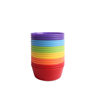 Cross-border rainbow color creative children's new plastic bowl tableware snacks snacks noodles rice bowl portable easy to clean
