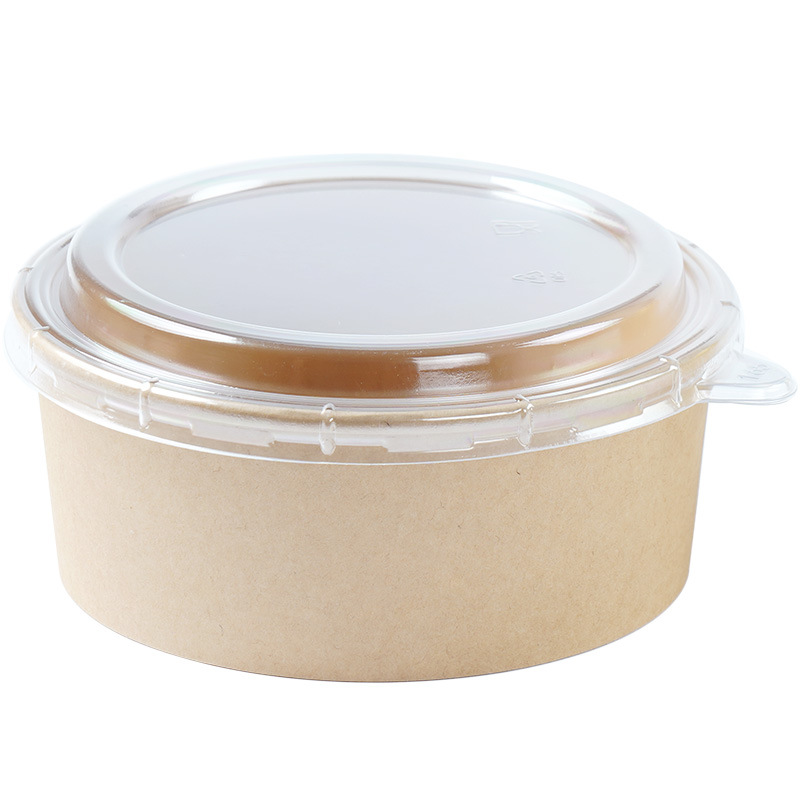 Disposable Lunch Box, Food-Grade, Extra Thick, Extra Hard Lunch Box, Heatable, Leak-Proof, Kraft Paper Bowl, Environmentally Friendly and Biodegradable