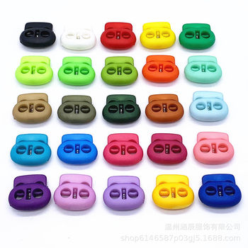 Plastic Double Hole Spring Buckle Buckle Hanging Bell Tightening Buckle Elastication Adjustment Buckle Set Rope Buckle Wear Rope Buckle Large Pig Nose Buckle