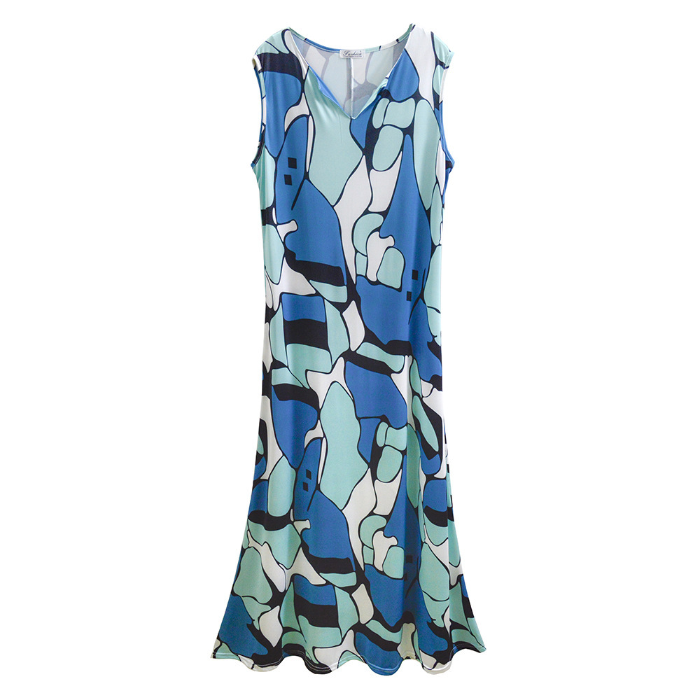 Fashionable Floral Print Sleeveless Maxi Dress Elegant Design Comfortable Fabric Perfect for Summer Events Wholesale