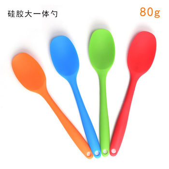 Thickened Large All-inclusive Handle Silicone Soup Spoon Protection Non-stick Pot Soup Shell Scraping Spoon Kitchen Utensils