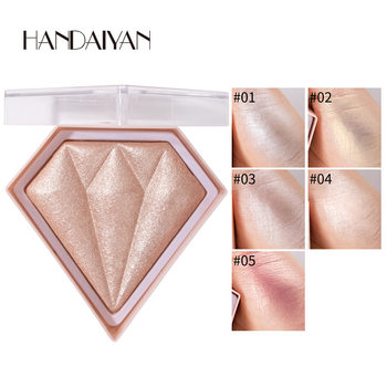 Cross-Border Powder Cake to Set Makeup and Contour Handaiyan to Brighten Skin Tone, Stereo Brightening Glitter Diamond Highlighter Powder Cake