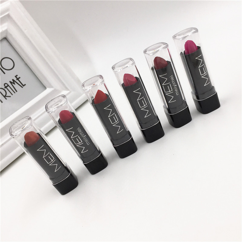 New 24-Pack Mem Black Tube Mixed Lipstick Lip Gloss Lip Gloss Cosmetics Makeup 2 Yuan Store Street Stall Night Market Supply