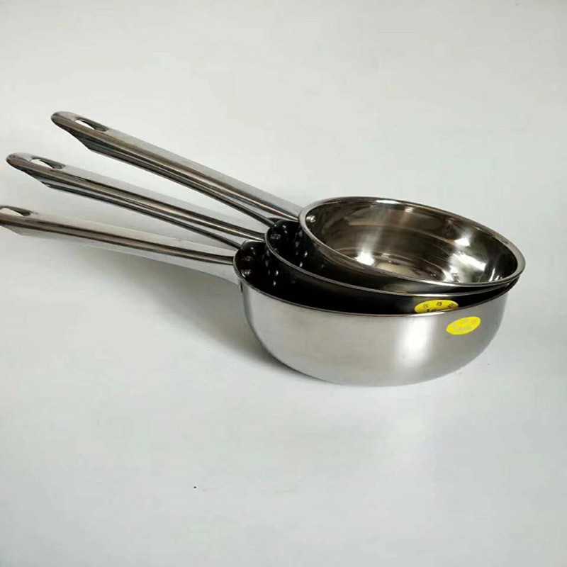 Household stainless steel flat bottom water spoon wholesale with handle water spoon Kitchen water spoon commercial deepening water spoon