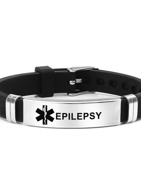 警示语手环不锈钢欧美