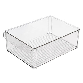 Refrigerator Food Storage Box Can Be Stacked with Transparent Crisper Refrigerator Box Rectangular Fruit, Vegetable and Egg Storage Box