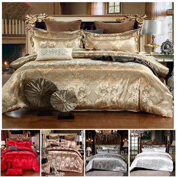 Cross-border wholesale wish wedding bedding European jacquard quilt cover three-piece set USA