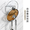 Stainless Steel Wall-mounted Hook Pot Lid Rack Non-perforated Multi-functional Kitchen Pot Lid Storage Hanger Chopping Board Rack