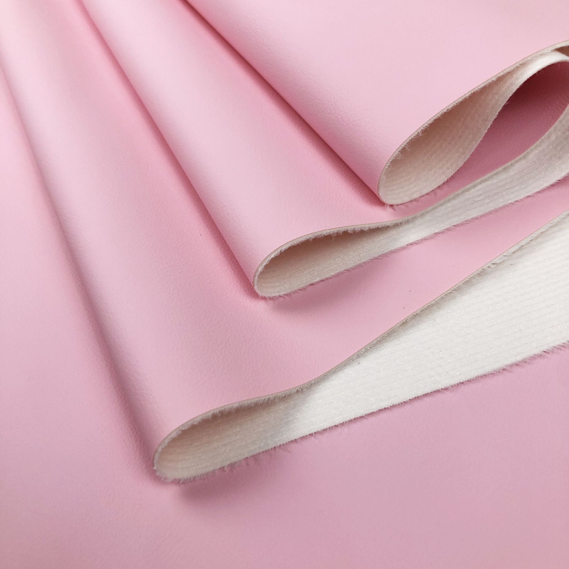 In Stock Macaron Candy Color 0.9mm Nappa Pattern Imitation Leather Pvc Sofa Soft Bag Decorative Leather