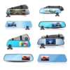 2K HD 1080p 10 inch Touch streaming media HD video inch dual lens rearview mirror driving recorder