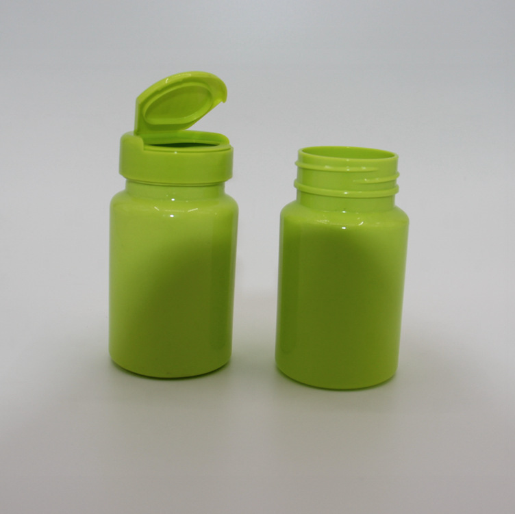 Source manufacturers spot plastic bottle flip PET100cc fruit green plastic bottle candy milk bottle mouth candy bottle