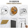 Stainless Steel Wall-mounted Hook Pot Lid Rack Non-perforated Multi-functional Kitchen Pot Lid Storage Hanger Chopping Board Rack