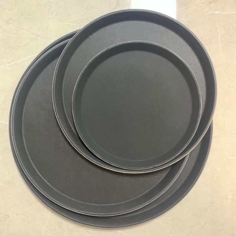 Tempered Non-slip Tray Seamless Non-slip Fast Food Drop-resistant Tray Hotel Coffee Shop KTV Hotel Tempered Tray