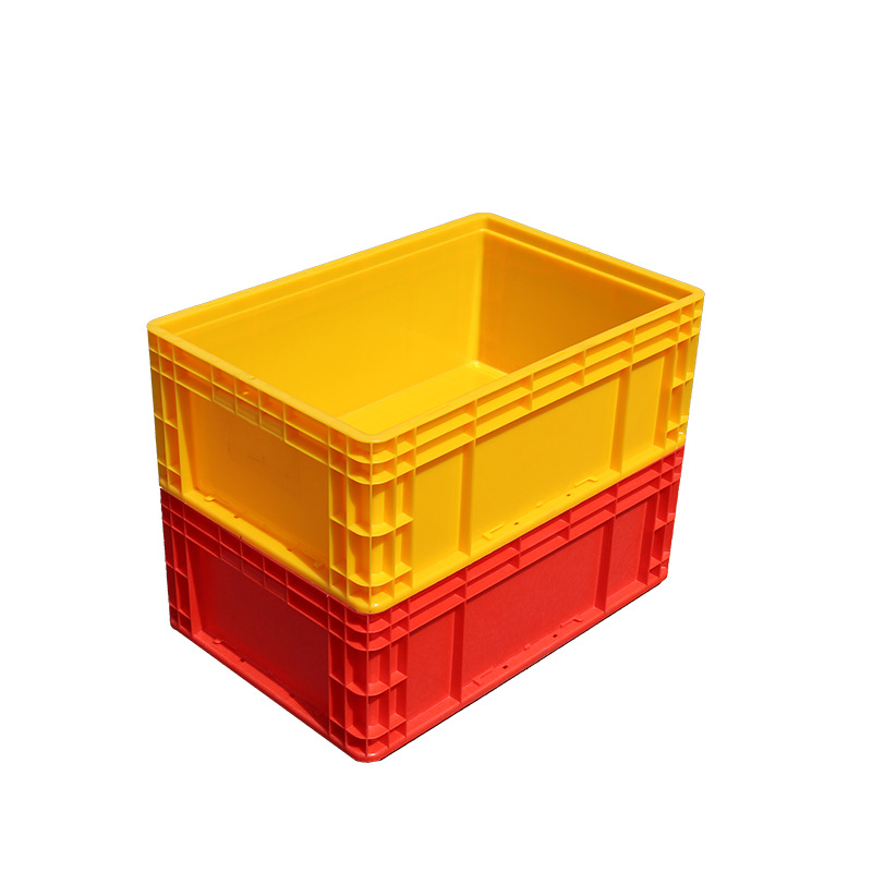 Factory supply turnover box plastic European standard EU new material stackable eu with lid gray logistics turnover box in stock