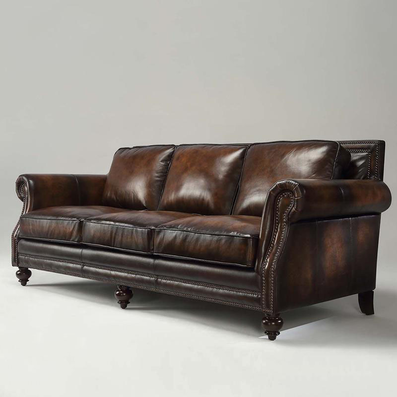 供应美式真皮沙发 欧式皮艺单双三人沙发 客厅家具油蜡皮沙发现货