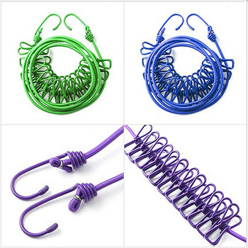 12 clip invisible clothesline one pull tight outdoor clothes rope thick tight rope binding card packaging manufacturers