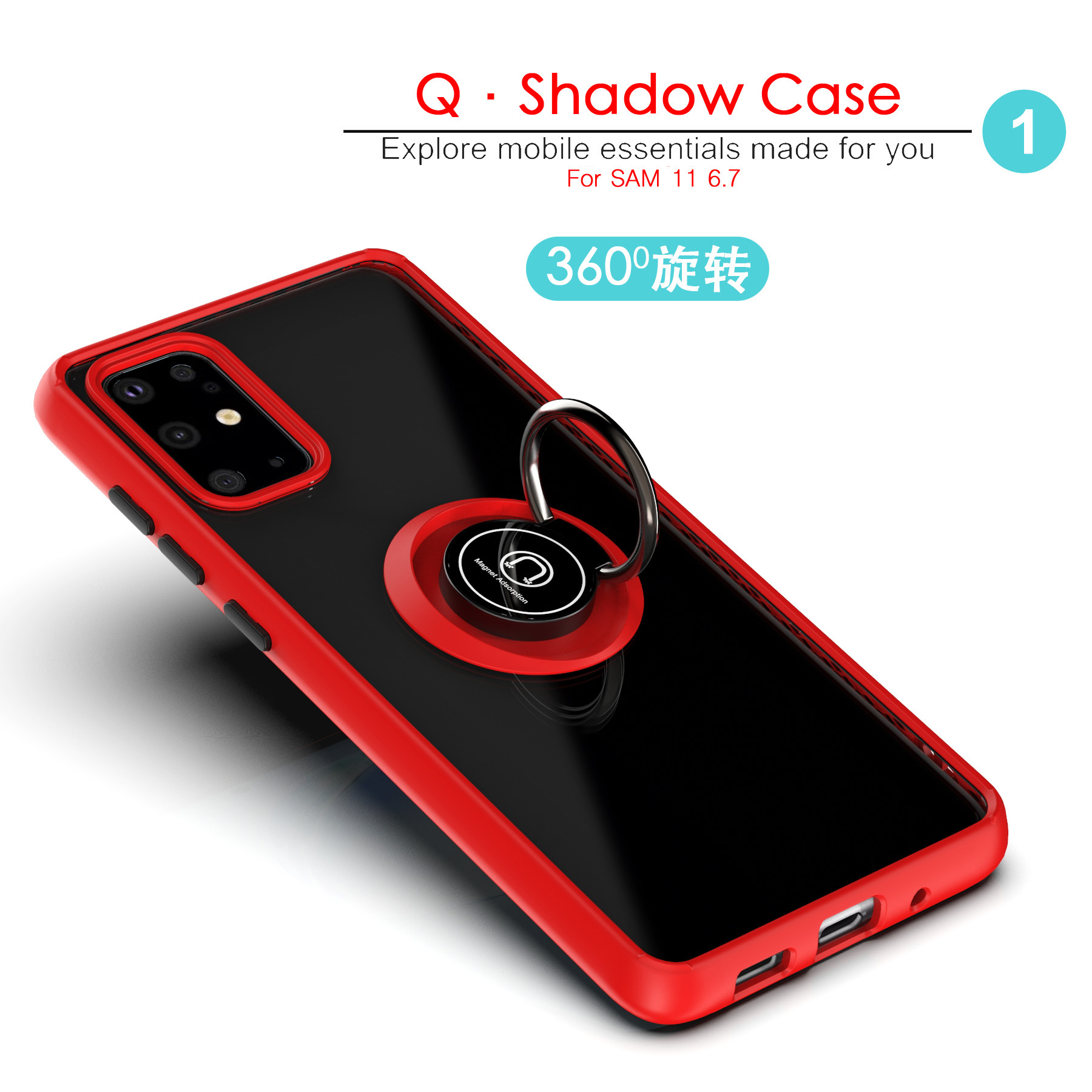 Qiying Ring Is Suitable for Transsion Spark Go 1 Mobile Phone Case Hot 30 Note 40 30 Magnetic Stand