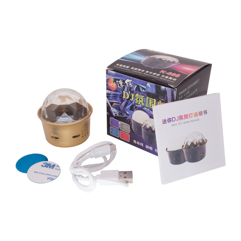 Led Night Light Car USB Portable Dj Light Atmosphere Light Christmas Home Entertainment Party Mini Dj Atmosphere Light