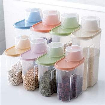 Food Grade Sealed Jar Moisture-proof Grain Spice Snacks Dry Goods Bottle Storage Box Transparent Kitchen Storage Jar
