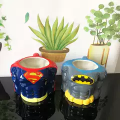 Muscular Man Ceramic Water Cup Coffee Cup Ceramic Personalized Large Capacity Superman Bat Mug