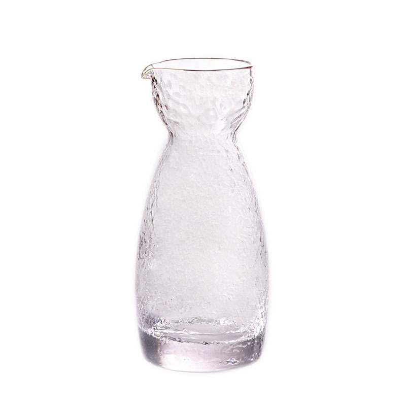 Japanese Hammered Sake Pot Glass Wine Warmer Set Household Warm Rice Wine Hot Pot White Wine Cup Ice Wine Set Ornaments