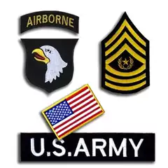 Hai Ke Outdoor Cross-Border Ready Stock 101 4-Piece Set Hook and Loop Arm Patches Clothing Embroidered Fabric Badges Eagle Head Stickers