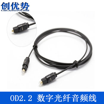 Source manufacturer OD2.2 optical fiber audio line side interface toslink cable audio line