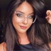 Kedun Cross-Border Supply Large Frame Glasses Cat-Eye Retro 2020 New Style Women's Non-Prescription Glasses Fashionable Trendy Metal Eyewear