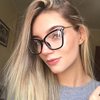 Kedun Cross-Border Supply Large Frame Glasses Cat-Eye Retro 2020 New Style Women's Non-Prescription Glasses Fashionable Trendy Metal Eyewear