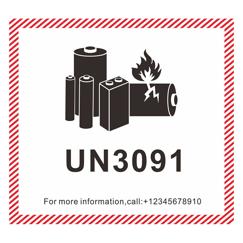 New version of UN3841/UN3091 lithium battery fireproof label lithium metal aviation warning air cargo machine sealing sticker