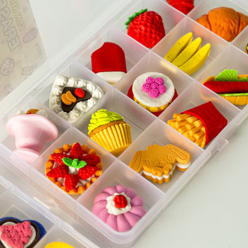 Plastic Box Cute McDonald's Cake Fruit Ice Cream PP Gift Set Small Gudong Rubber Children's Day Gift