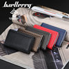 Baellerry New Men's Card Holder Retro European and American Anti-Theft Brush Buckle Dollar Multi-Functional Wallet for Men