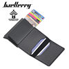 Baellerry New Men's Card Holder Retro European and American Anti-Theft Brush Buckle Dollar Multi-Functional Wallet for Men