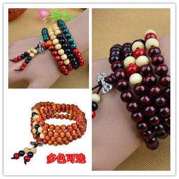 Taobao Hot Sale 6mm and 8mm Can Be Wrapped Around 4 Circles 108 Diamond Knot Various Colorful Beads Bracelets Wholesale