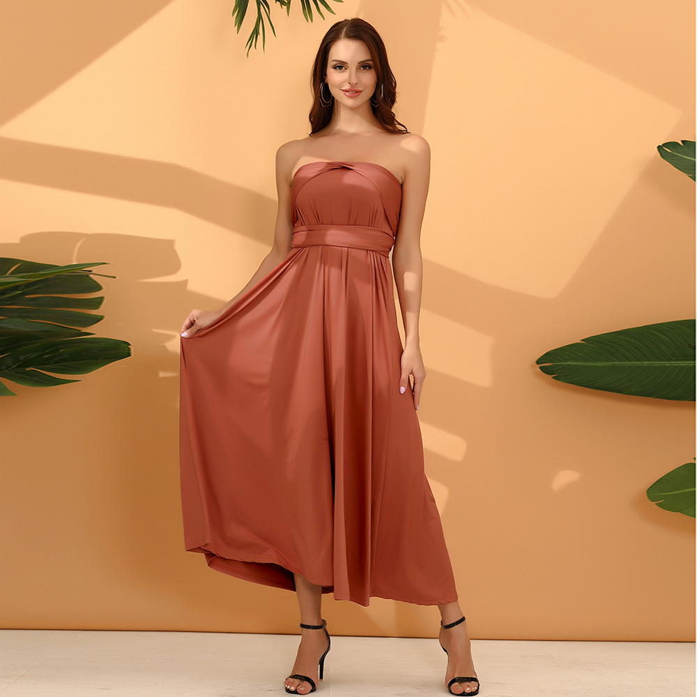 Cross Back Sexy Maxi Dress Adjustable Straps Elegant Design Perfect for Parties Wholesale Available