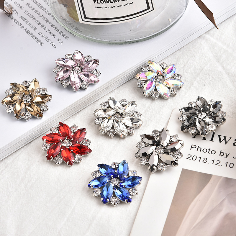 Cross-border source shoe flower Diamond removable decorative shoe clip all-match women's shoe accessories accessories single women's shoe clip