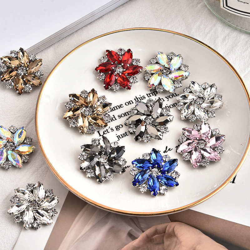 Cross-border source shoe flower Diamond removable decorative shoe clip all-match women's shoe accessories accessories single women's shoe clip