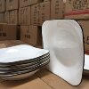 Factory direct wholesale ceramic 8.5 Ruyi plate household dish daily ceramic rice plate hotel restaurant
