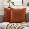 Cross-border ins Style Tassel Super Soft Lisi Velvet Pillowcase Handmade Bohemian Velvet Cushion Cover