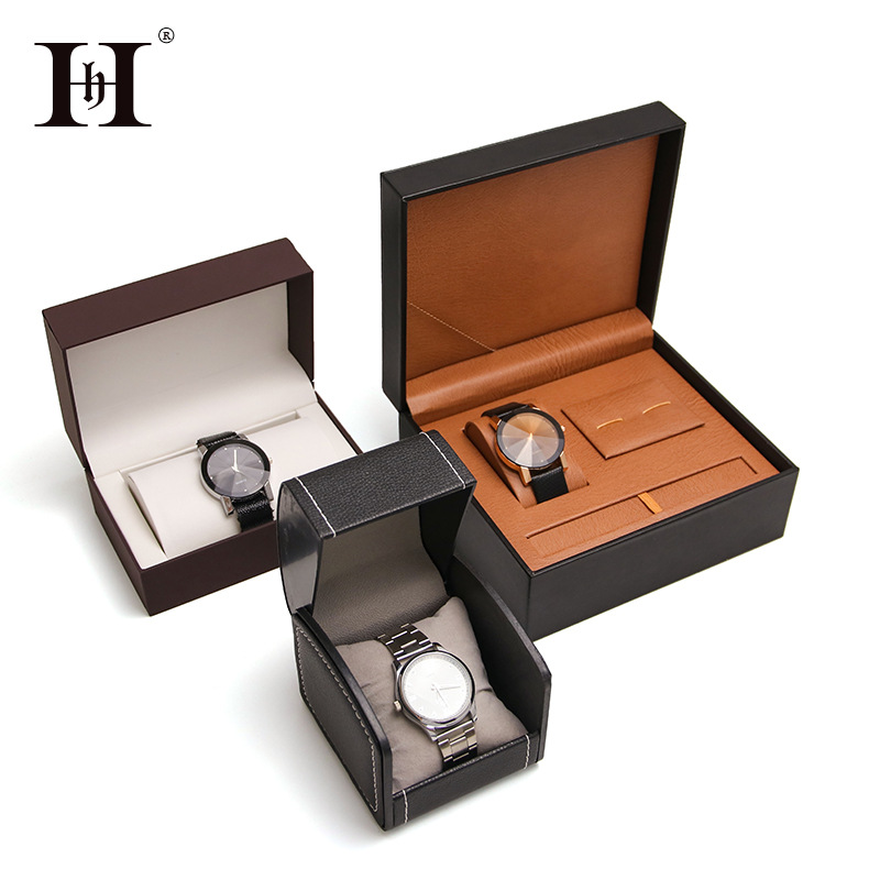 ✅ Factory Direct Pu Leather Watch Box, Flip-Top Watch Case, Jewelry and Watch Storage Box, Watch Packaging Box