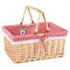 Spot Rattan Picnic Basket Storage Outdoor Hand-held Basket Foreign Trade Gift Handmade Vegetable Basket ins Cross-border Braided Basket
